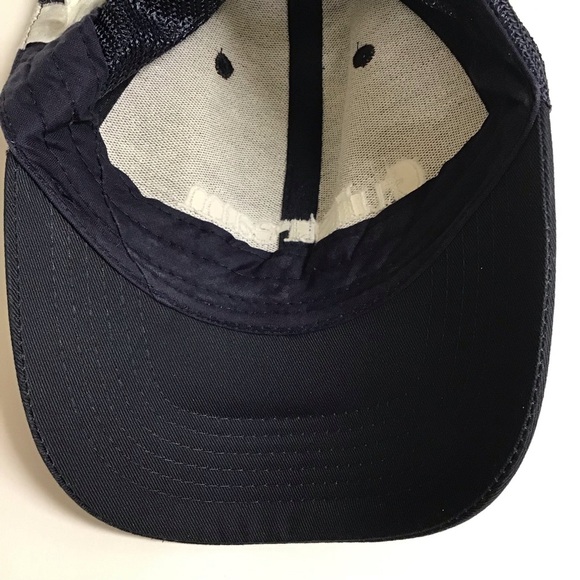 Gulfstream Aviation Hat Navy Blue Mesh White Embroidery Adjusts Jet Cap Retro - Picture 4 of 11